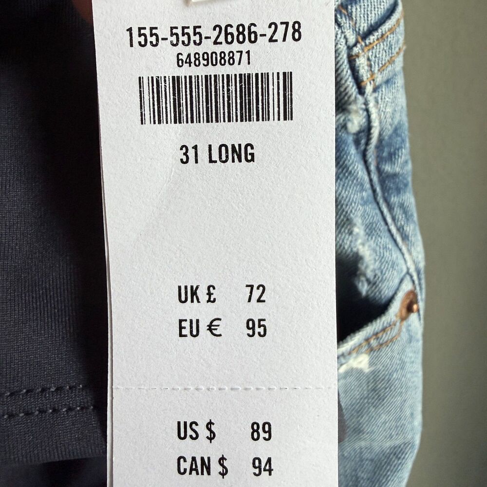 NWT Abercrombie and Fitch The Ankle Straight Maternity Med Wash Jeans 31 Long - Picture 6 of 7